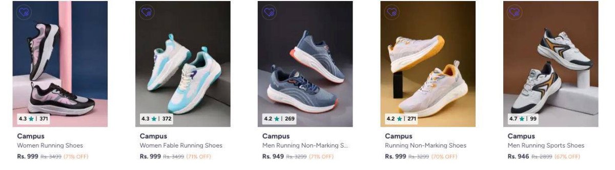 Myntra Loot Min 50 On Campus Shoes Men S Womens