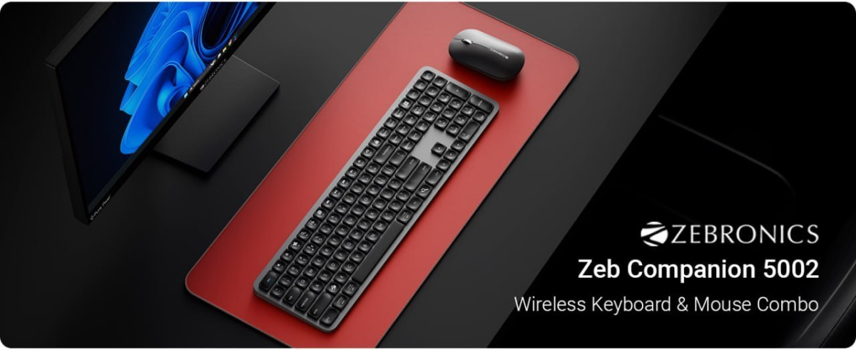 Zebronics Wireless Keyboard Mouse Combo 1857