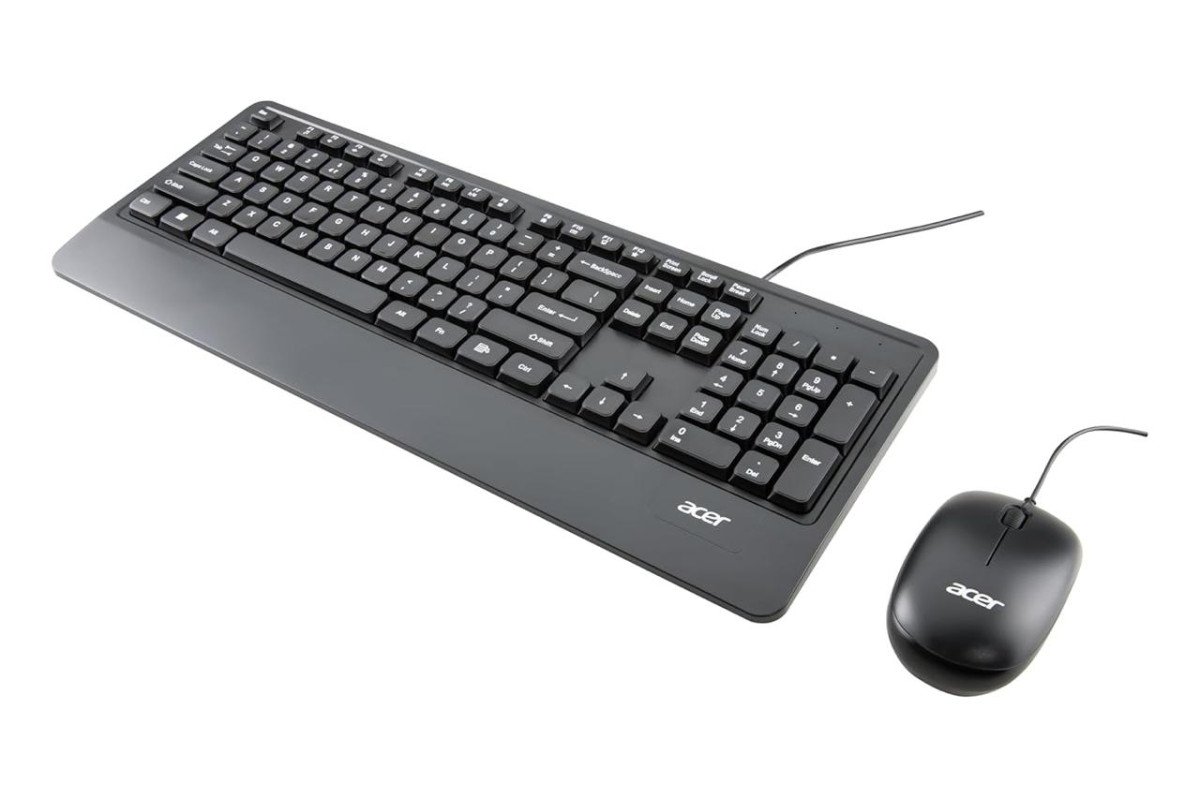 Acer Palmease Wired Keyboard Mouse Combo With Palm Rest 595
