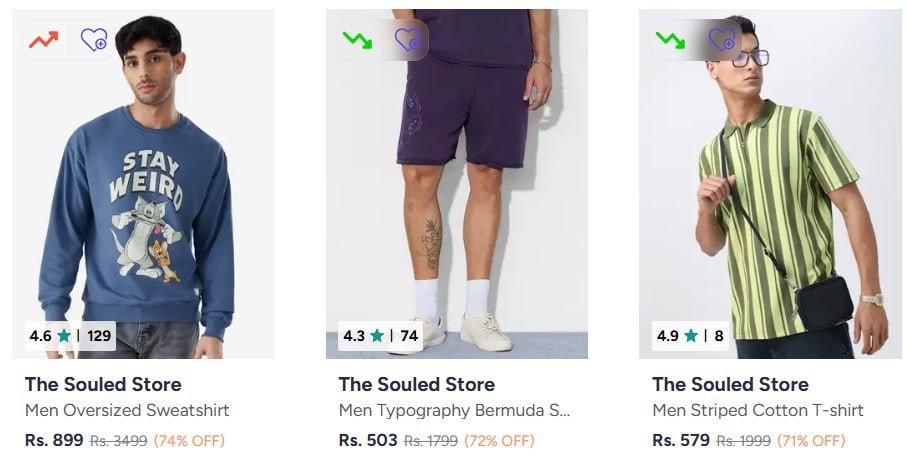 Myntra 80 On The Souled Store Clothing Men S Women S 83 On Bewakoof Clothing Men S Women S