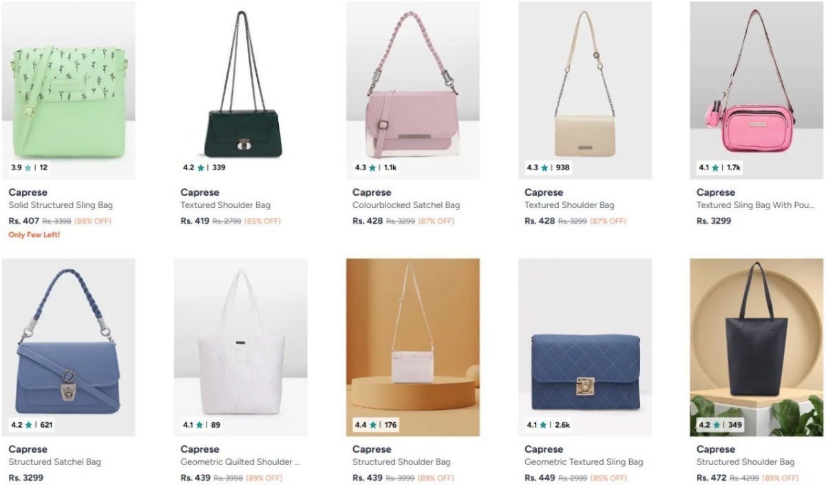 90 On Women Handbags Master Link Lavie Caprese Bagsy Malone Dressberry French Connection