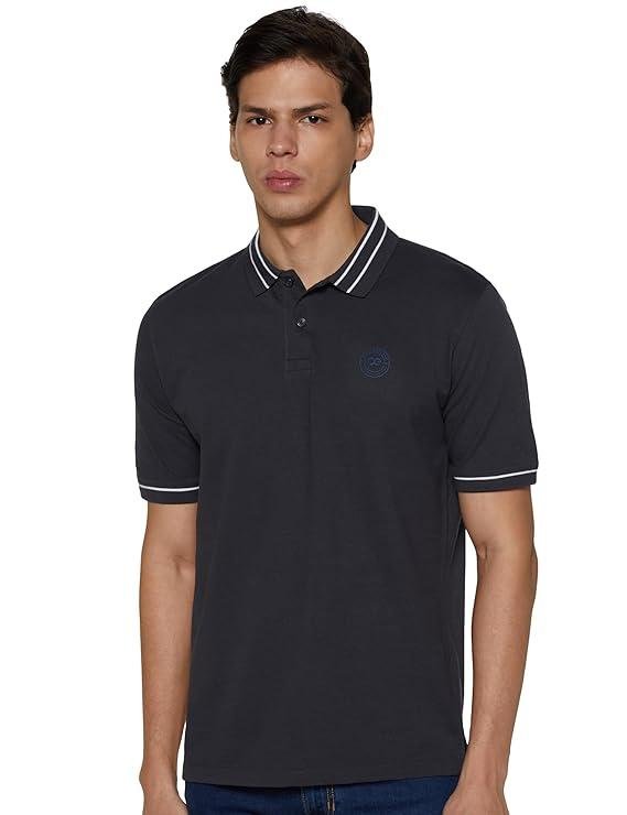 Peter England Men S Regular Fit Insignia Half Sleeve Polo T-shirt 494