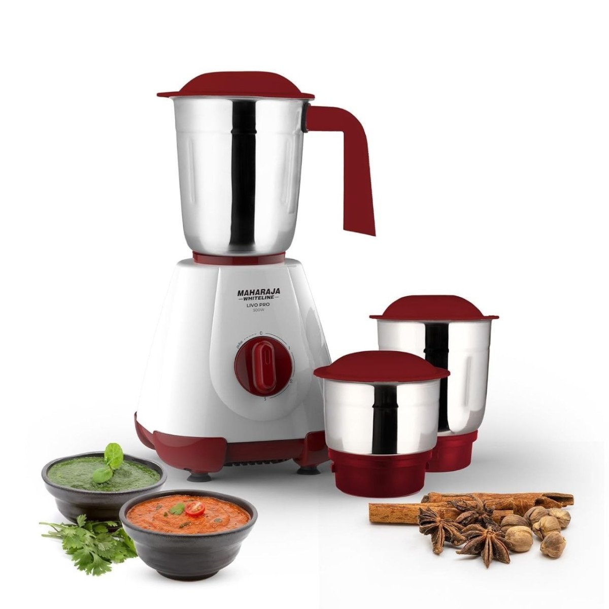 Grab 1 699maharaja Whiteline 500w Livo Pro Mixer Grinder With 3 Stainless S