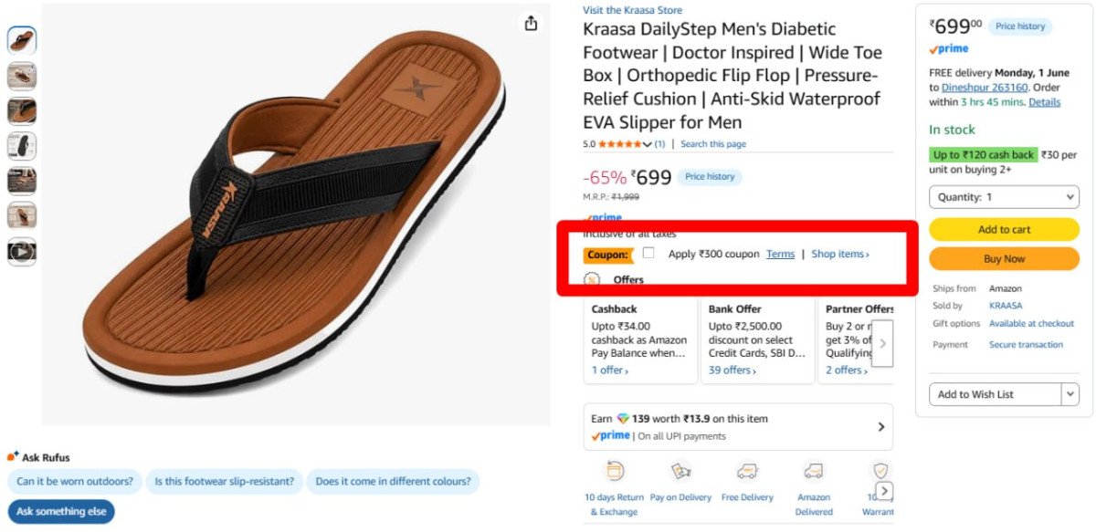 Slipper Loot 399 Apply 300 Coupon