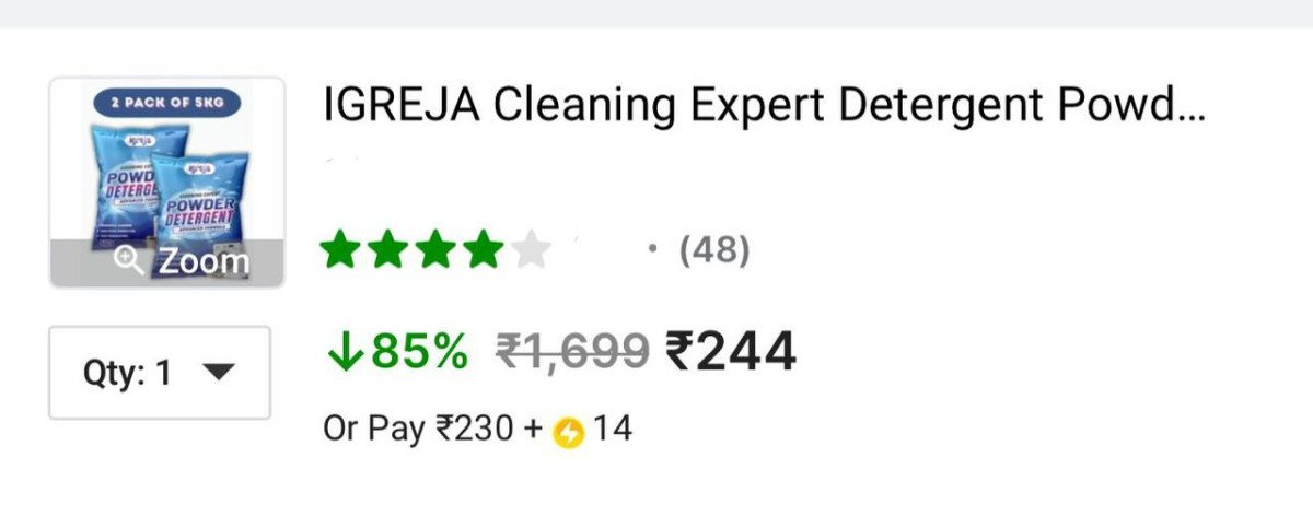 Loot Detergent Powder 10kg At 244 Buy Max Quantity