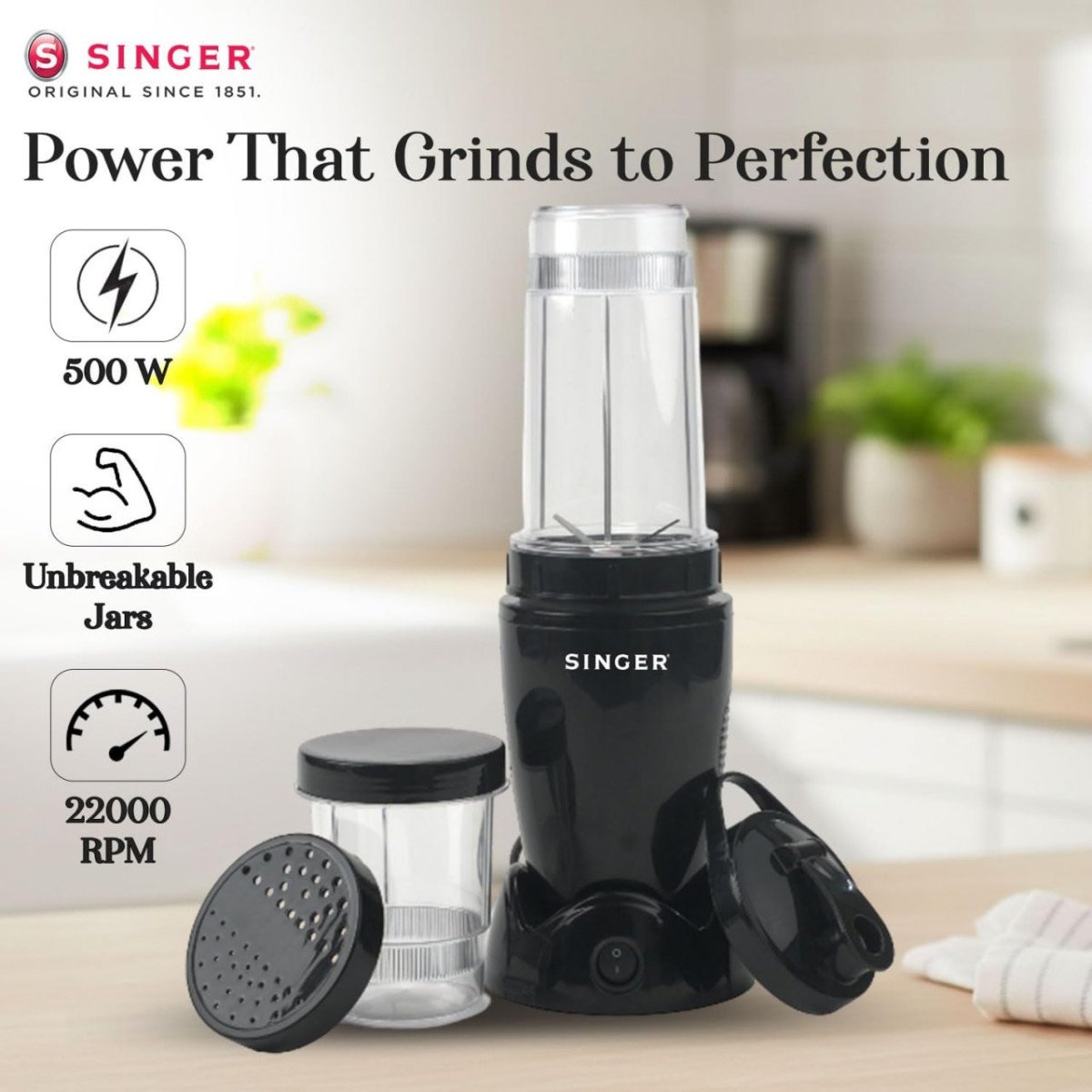 Singer 500w Multi-function Mixer Grinder 1440