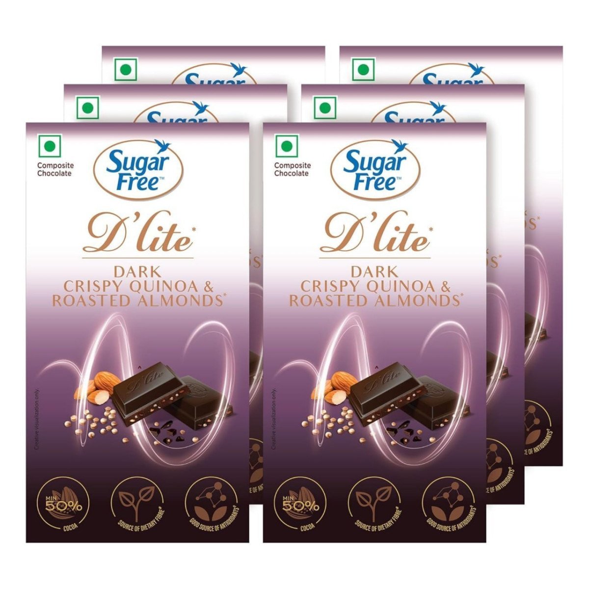 Sugar D Lite Quinoa Almonds Dark Chocolate Ba