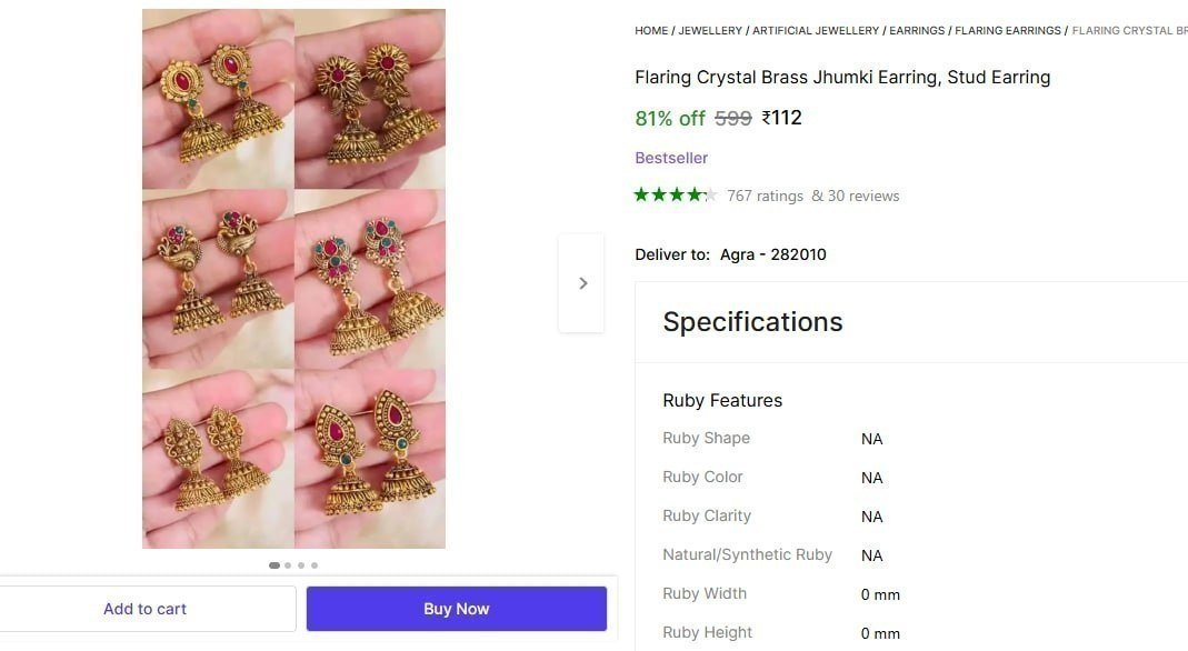 Pack Of 6 Earrings 112