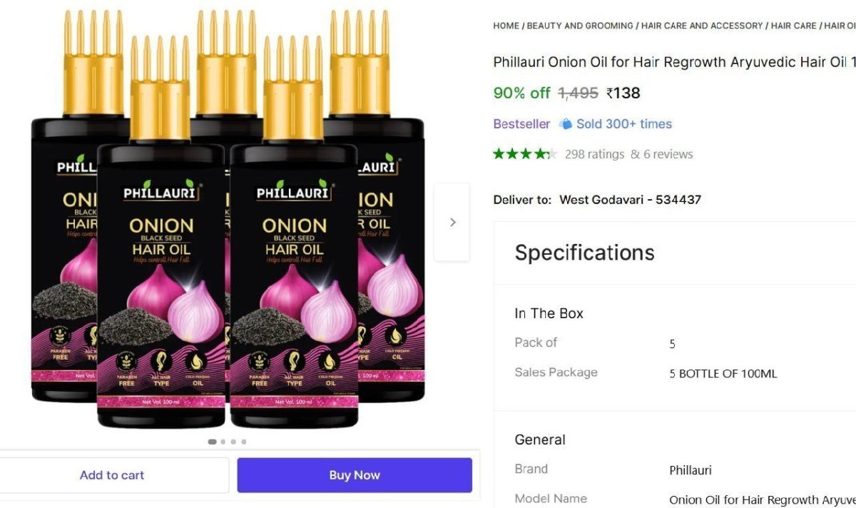 Onion Hair Oil (500 Ml) 138