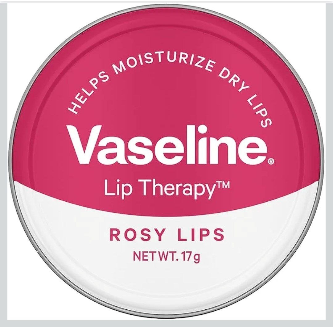 Vaseline Lip Tins Rosy Lips 17 G Provides Hydration Sheer Pink Tint Glossy Shine 131
