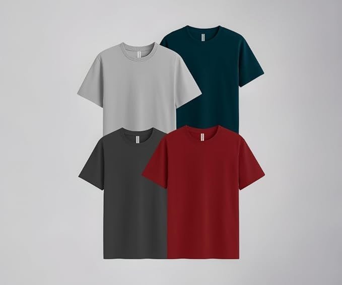 Sleepynuts Men S Regular Fit Round Neck Half Sleeves Solid Casual Wear T-shirt 947
