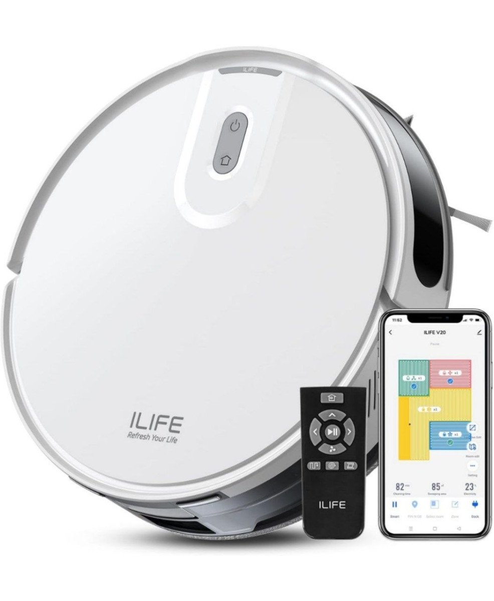 Ilife V20 Robot Vacuum Cleaner With Sof Laser Navigation 5000pa Suction 2-i