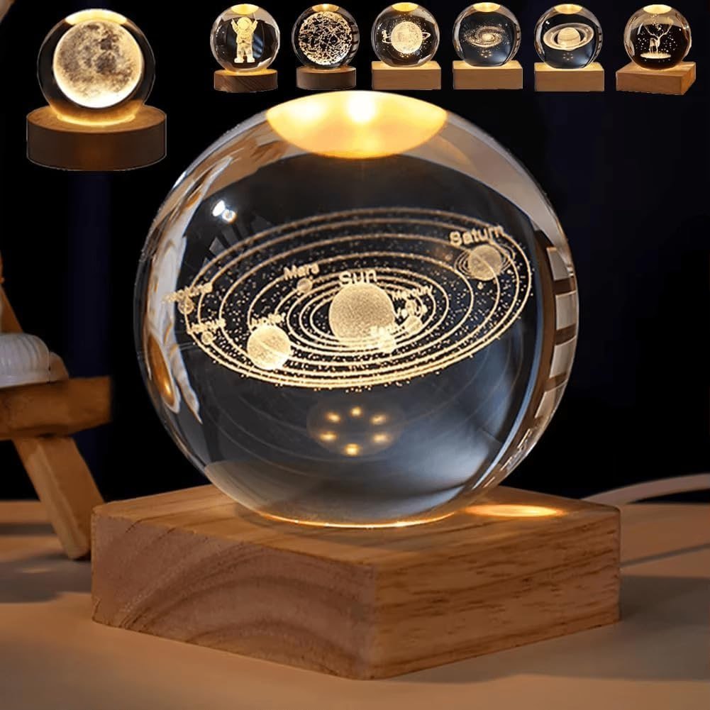Crackles 3d Crystal Ball Night Lamppack Of 5 For Return Gifts 198