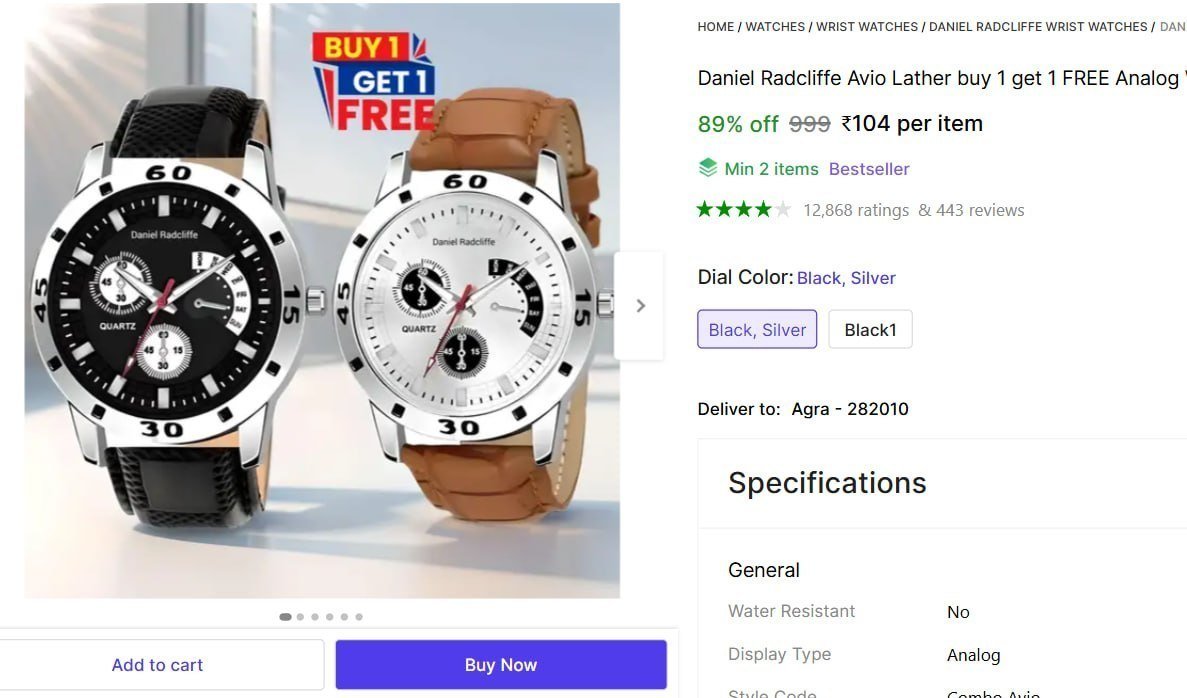 Analog Watch - For Men 104min 2 Buy