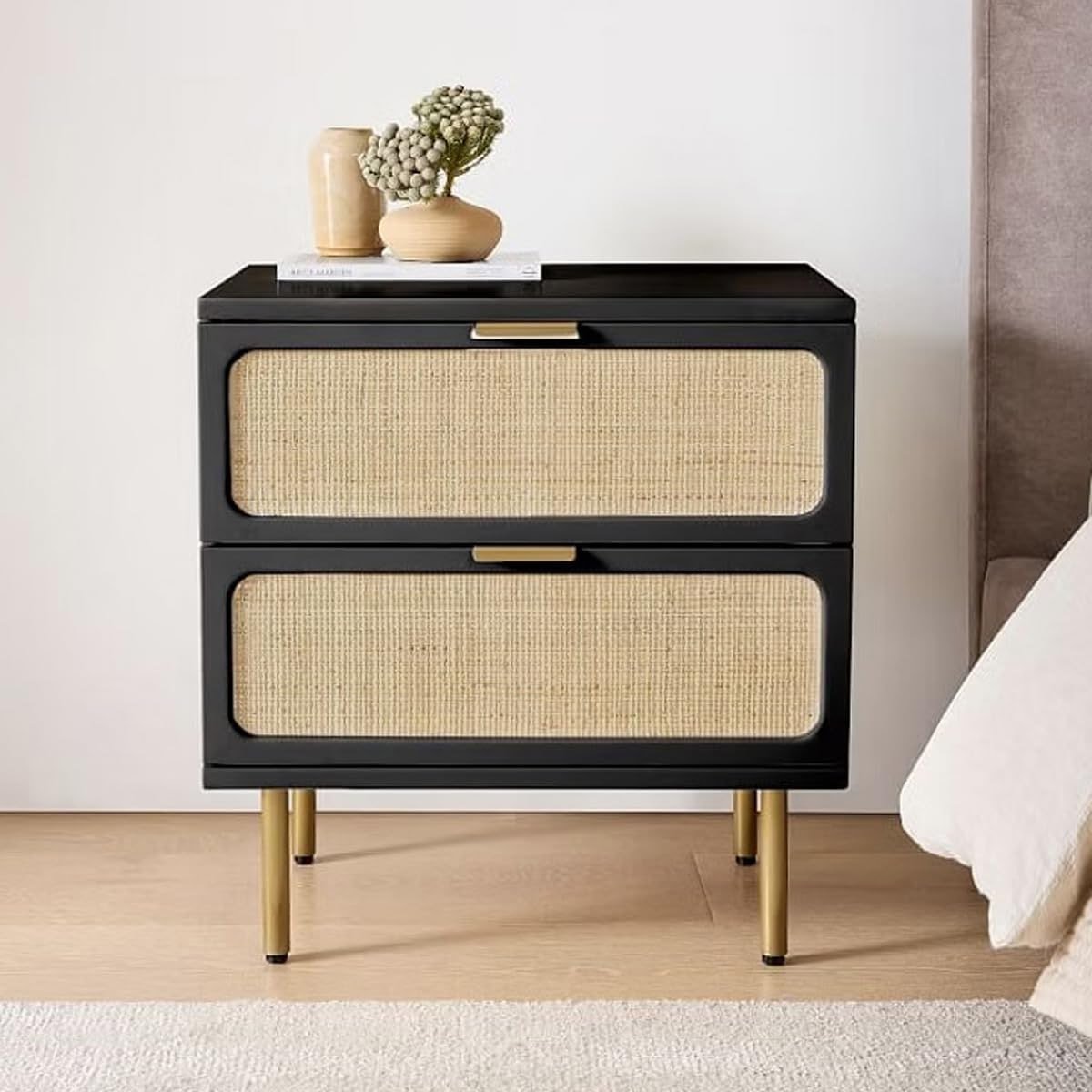 The Attic Lisbon Bedside Black Matt Finish 4 249
