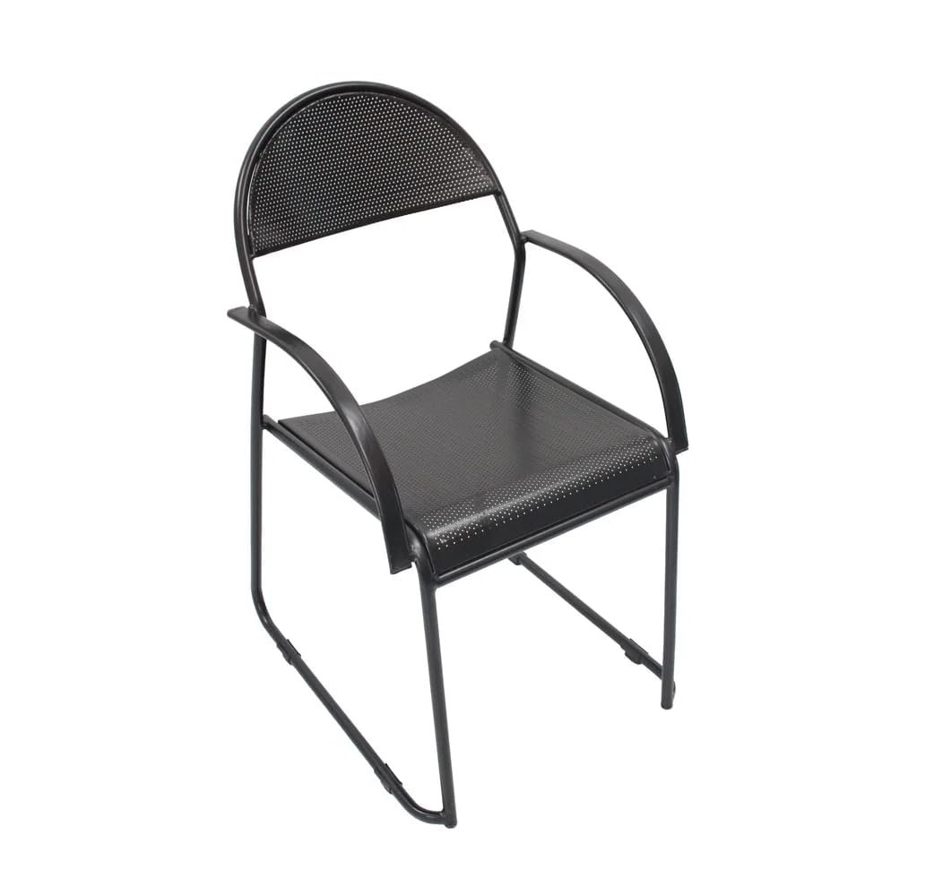 Da Urban 1 Seater Metal Chair With Arm Chair (black) 1 593