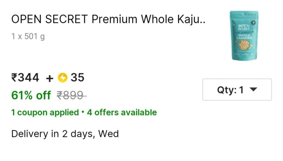 Loot 501g Premium Kaju 344 Sc