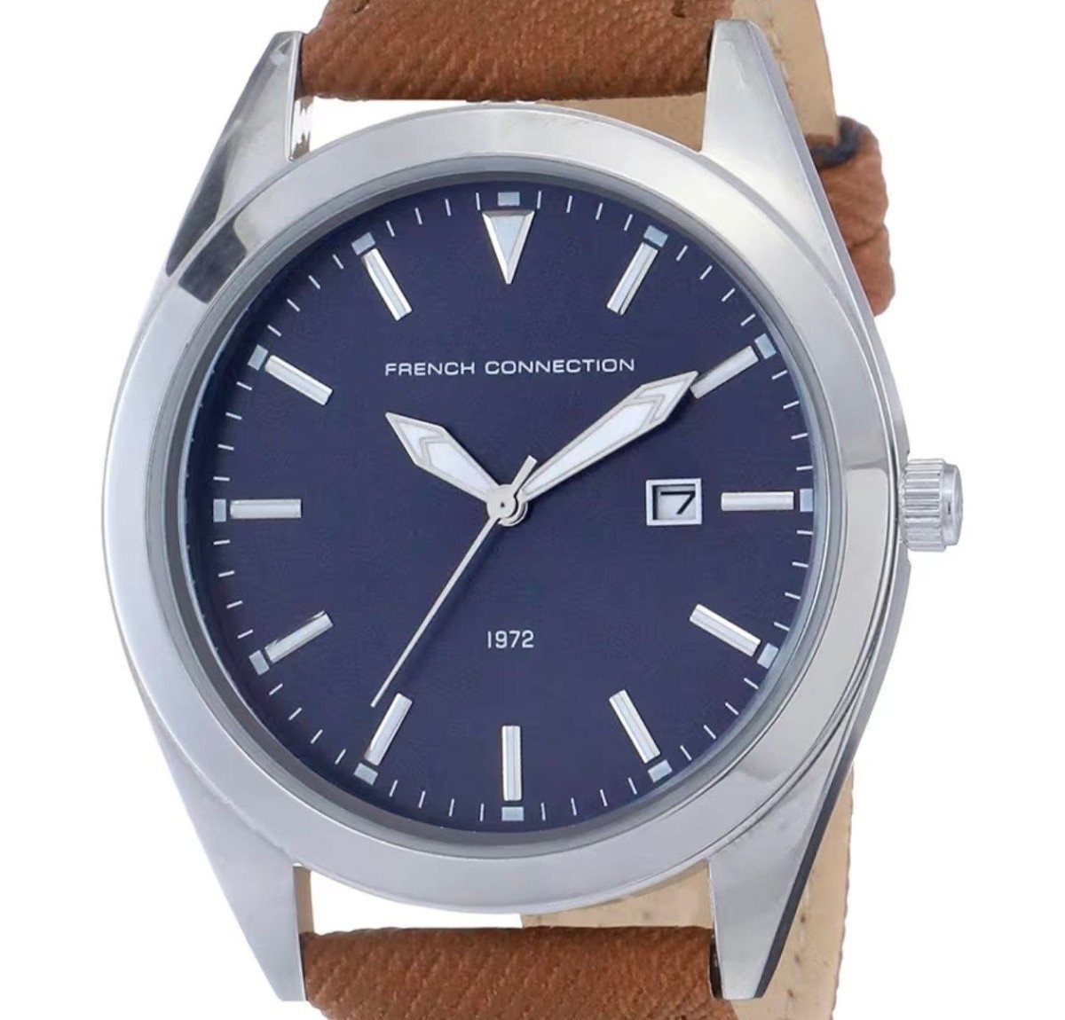 French Connection Ikon Blue Round Analog Watch At 