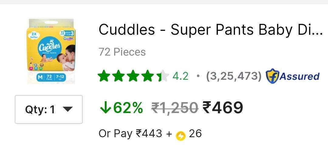 Lowest Cuddles Baby Diapers Flat 469sale Get 