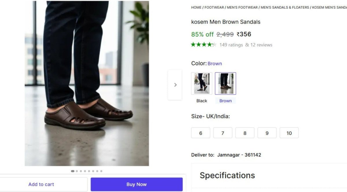 Men Brown Sandals 356