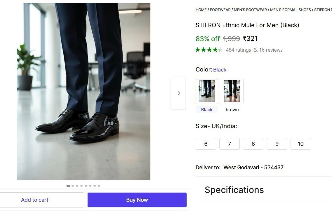 Ethnic Mule For Men (black) 321