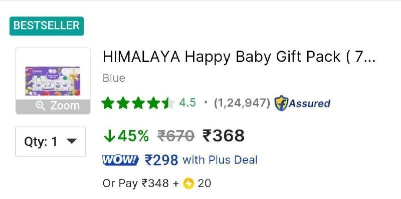 Steal Himalaya Baby - Get Extra 8 On All Productshimalaya Happy Baby Gift Pack (7 In 1) (blue) 368 Himalaya Gentle Baby Powder (400 G) 172 Himalaya Gentle Baby Shampoo (200 Ml