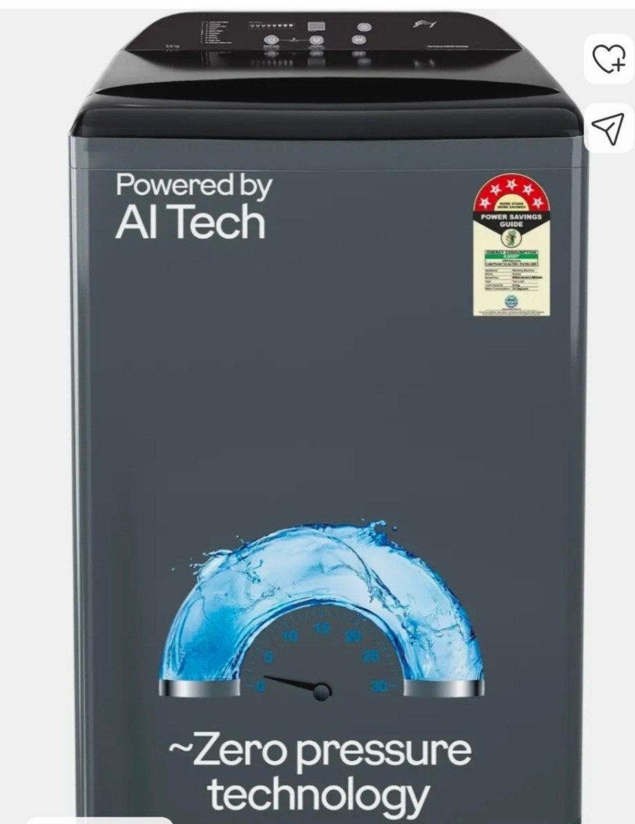 Godrej 8 Kg With Ai Tech Steel Drum Fully Automatic Top Load 14 740flat 2 2