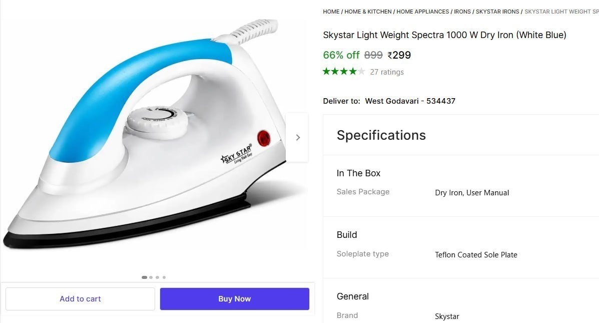W Dry Iron 299