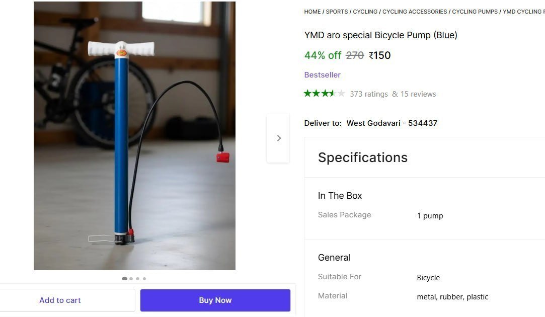 Bicycle Pump (blue) 150