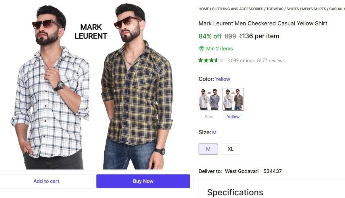 Men Checkered Casual Shirt 136