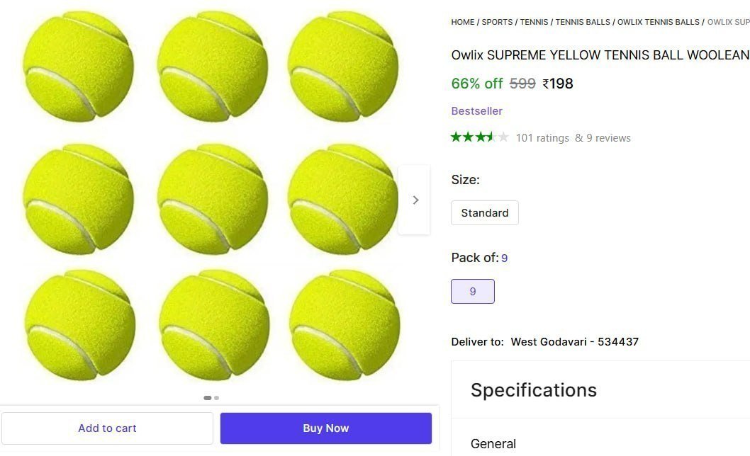 Tennis Ball (pack Of 9) 198