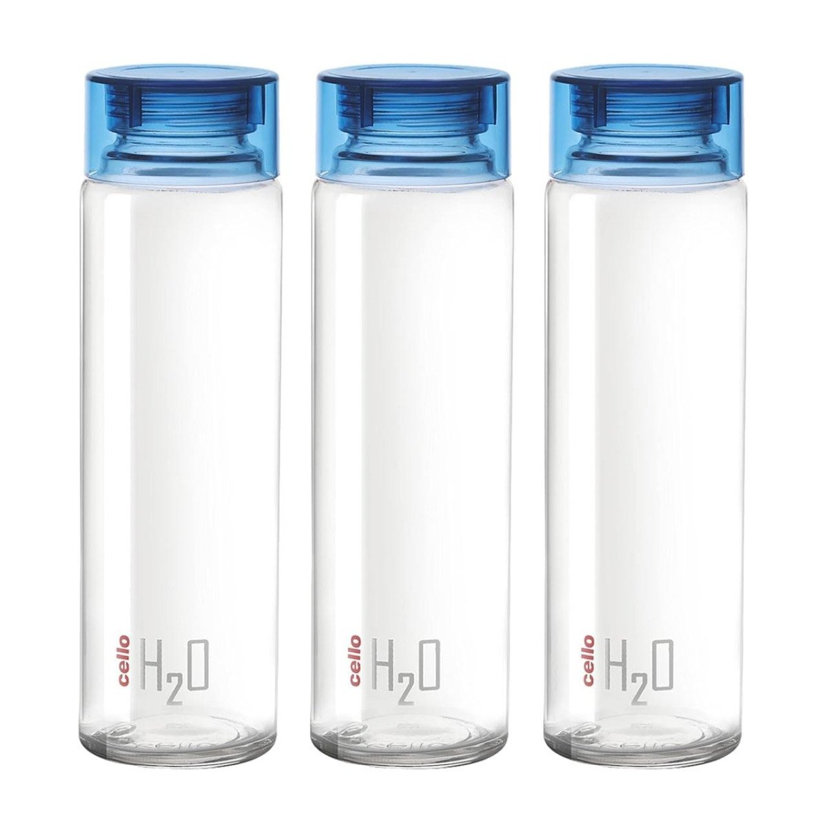 Cello H2o Glass Water Bottle Set Of 3 Pcs For Office Daily Use 920 Ml Blue 