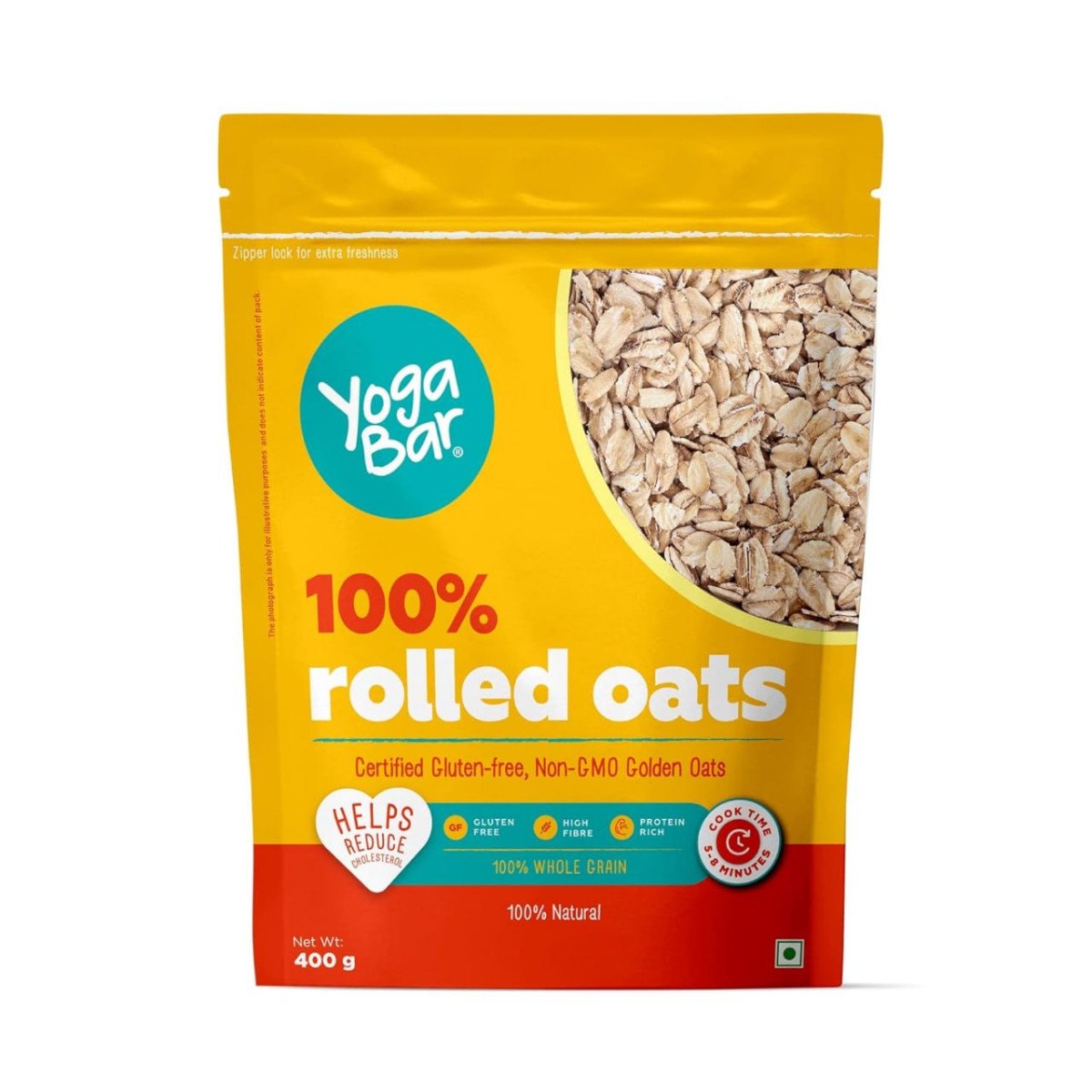 Lowest Priceyogabar 100 Rolled Plain Oats 400g Premium Golden 80
