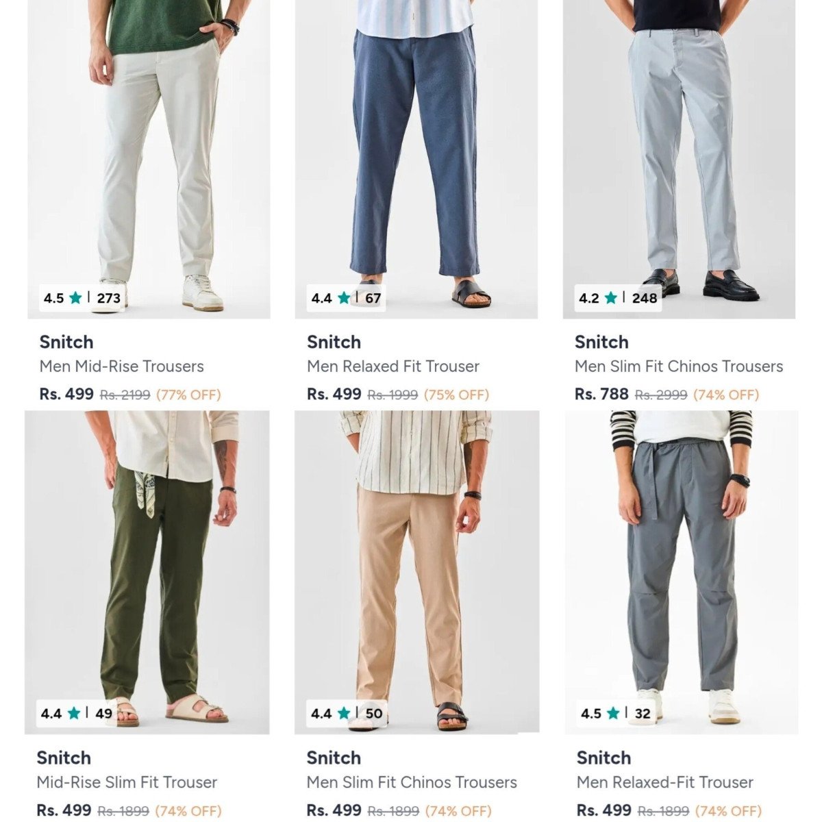 Snitch Trousers From 499