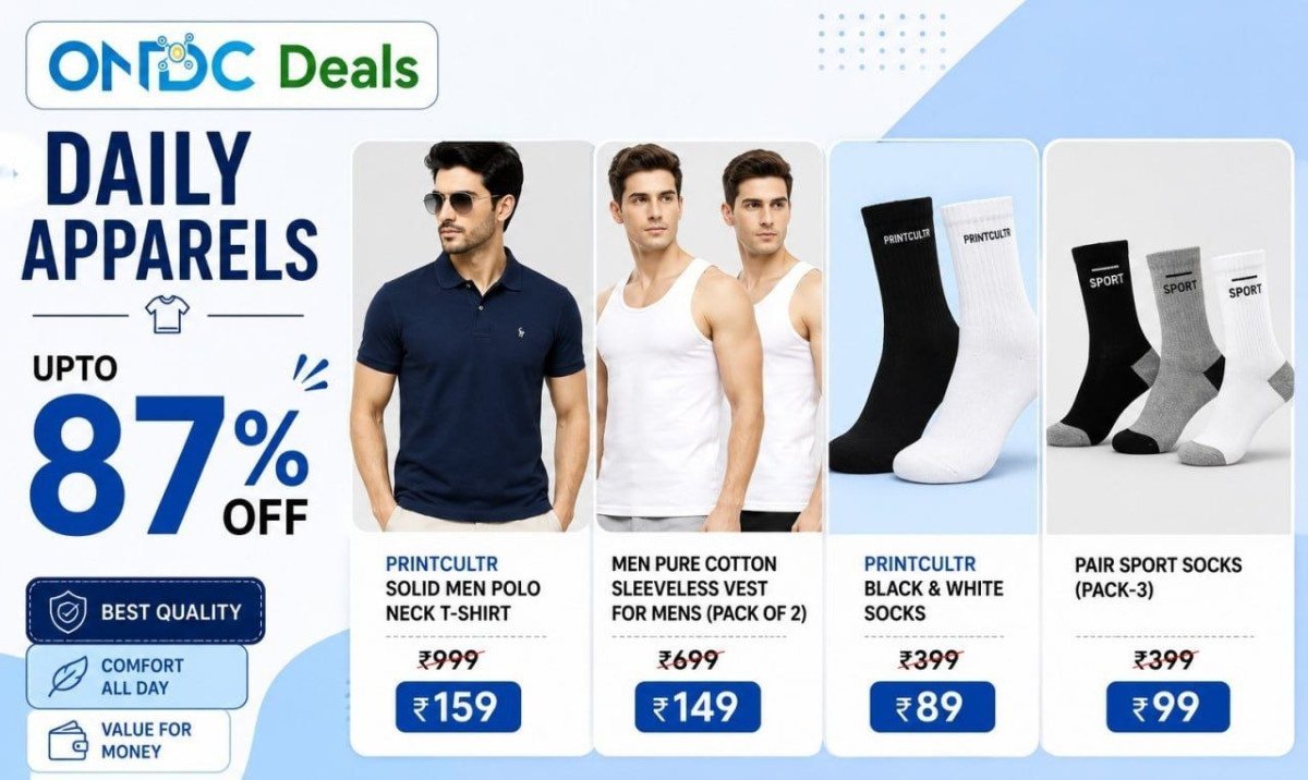 Ondc Deals 87 On Daily Apparelscode Spring20 Printcultr Black White Socks 89 - Pair Sport Socks (pack-3) At 99 - Men Pure Cotton Sleeveless Vest For Mens (pa