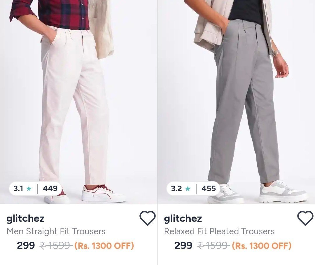 Myntra Loot Jeans 299men Women Cargo Trousers 299men Women