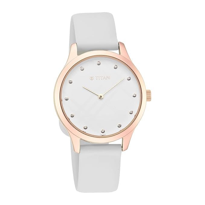 Titan Athleisure White Dial Analog Rubber Strap Watch For Women 2 920
