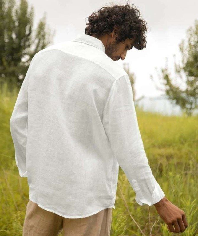 Men Regular Fit Solid Button Down Collar Casual Shirt 268