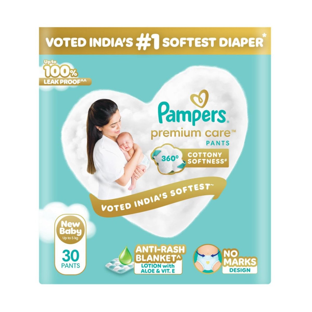 Fast Pampers Premium Care Pant Style Baby Diapers Newborn (xs) 30 Count 5 K