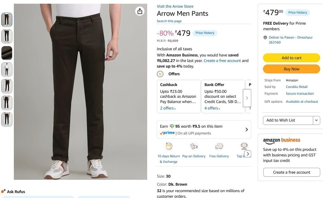 Arrow Men Pants 479
