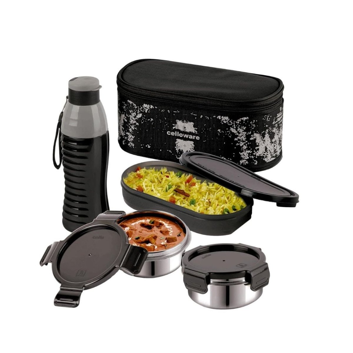 Cello Gemini Lunch Box With Insulated Water Bottle Gift Set 326