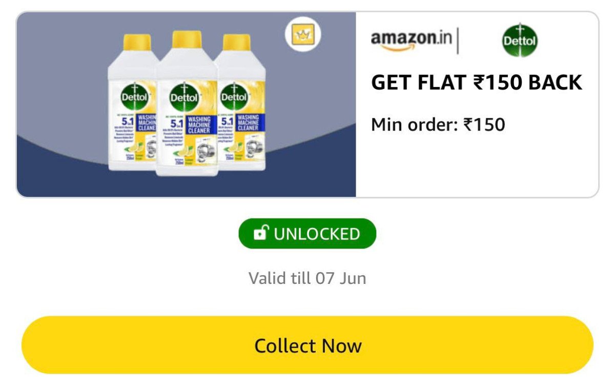 Flat Rs 150 Cashback On Rs 150 Dettol Ordersp