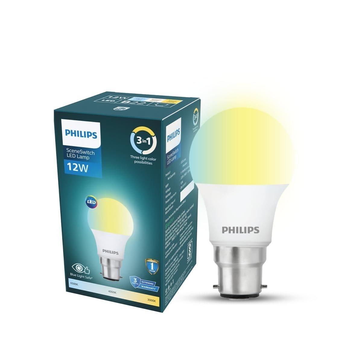 Philips Sceneswitch 12w Led Bulb 3-in-1 Light Mode