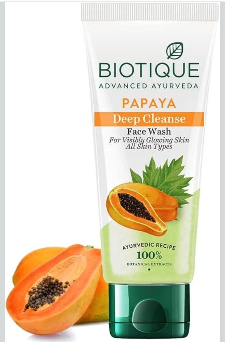 Biotique Papaya Deep Cleanse Face Wash Gentle Exfo