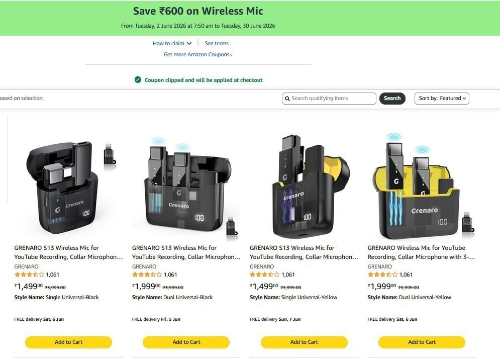 Loooot Coupon Coupon Grenaro Mics 63 Rs 600 C