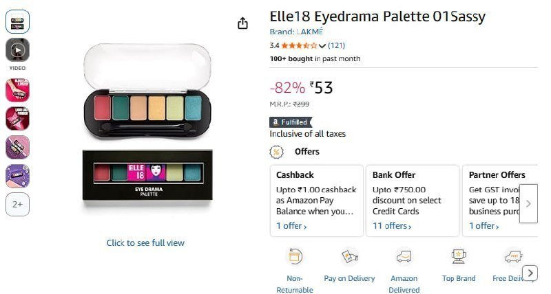 Elle18 Eyedrama Palette Powder 53