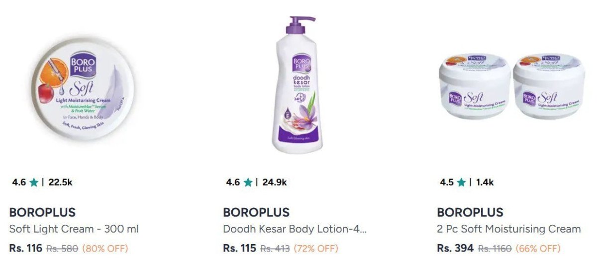 Myntra 80 On Boroplus Beauty Products Ponds