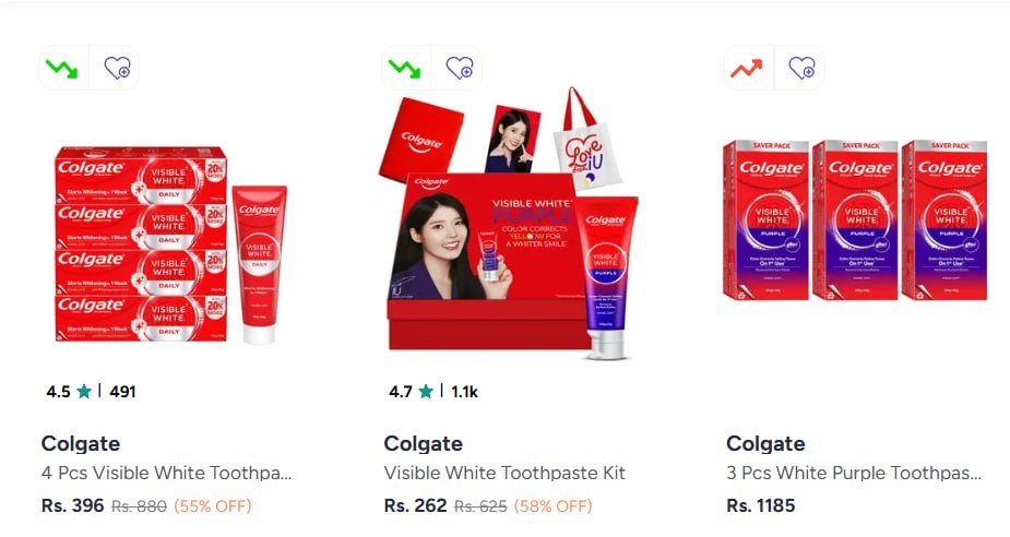 Myntra Colgate Toothpaste Min 50