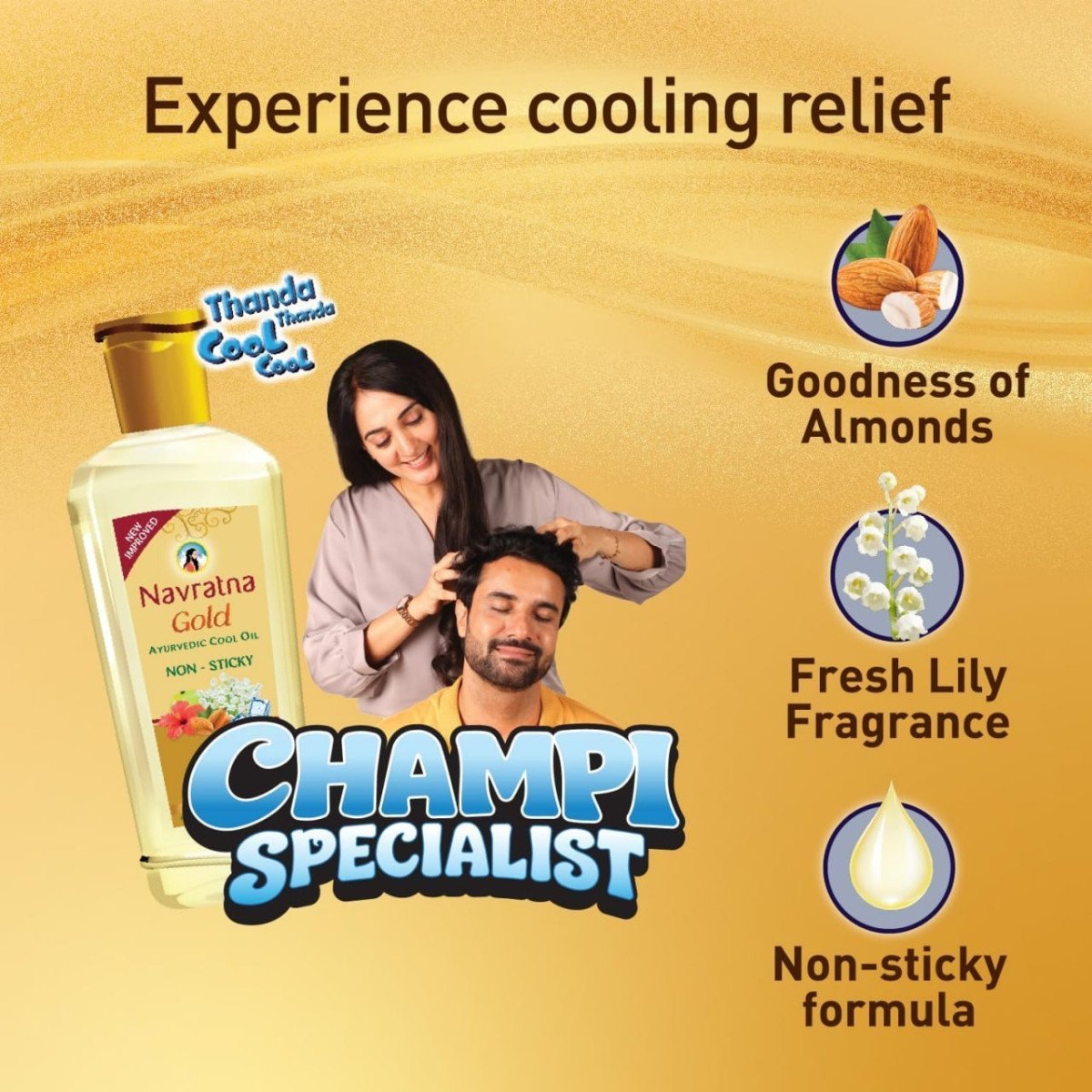 Navratna Gold Ayurvedic Cool Oil 500ml 186