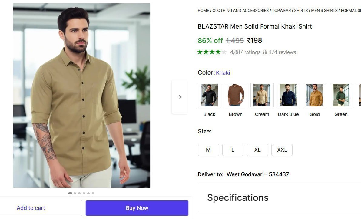 Formal Khaki Shirt 198